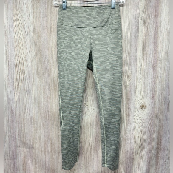 Gymshark Pants - Gymshark Women's Speed Leggings in Smokey Grayish Green (Size Small)